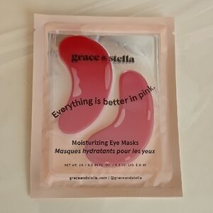 Grace & Stella Pink Hydrating Eye Masks  1 Set Holiday Gift Unisex Clean Beauty